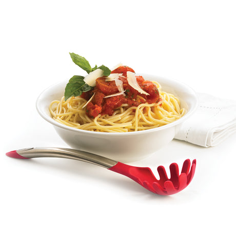 Elegance - Spaghettilöffel aus satiniertem Edelstahl, 31cm, 3 Farben