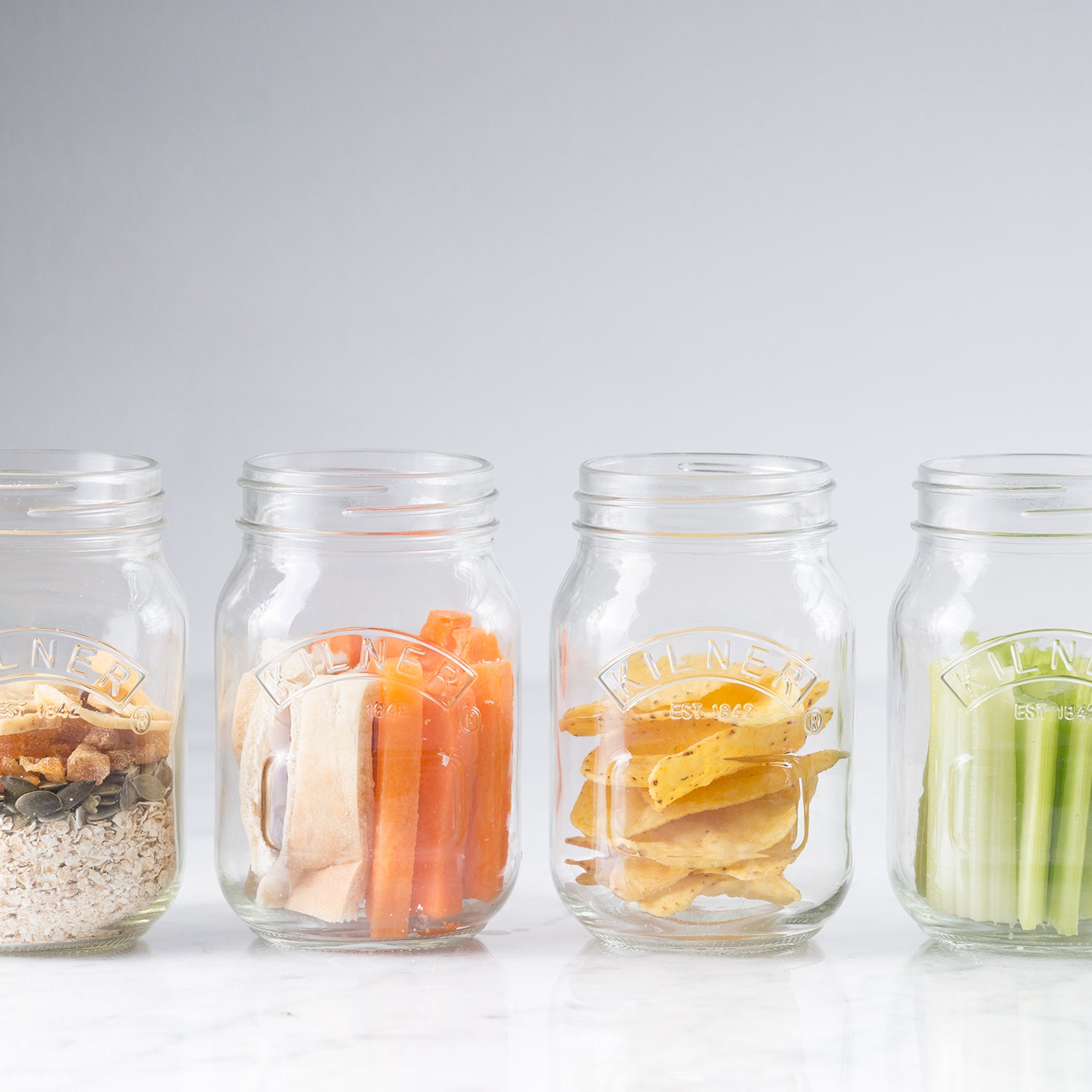 KILNER | Snack-To-Go Glas mit – 0.5 Liter A-fine Behälter