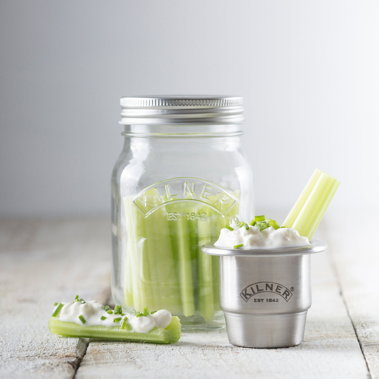 Snack-To-Go Glas mit Behälter, 0.5 Liter