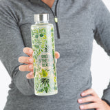 PURE | GREEN Trinkflasche aus Glas, 600 ml