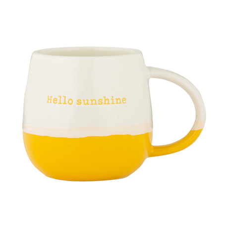 Tasse mit Spruch "Hello Sunshine", Steingut, 340 ml