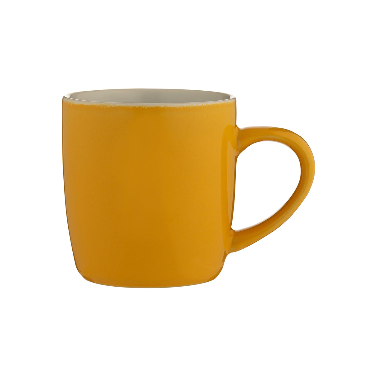 Tasse aus Steingut, senfgelb, 330 ml