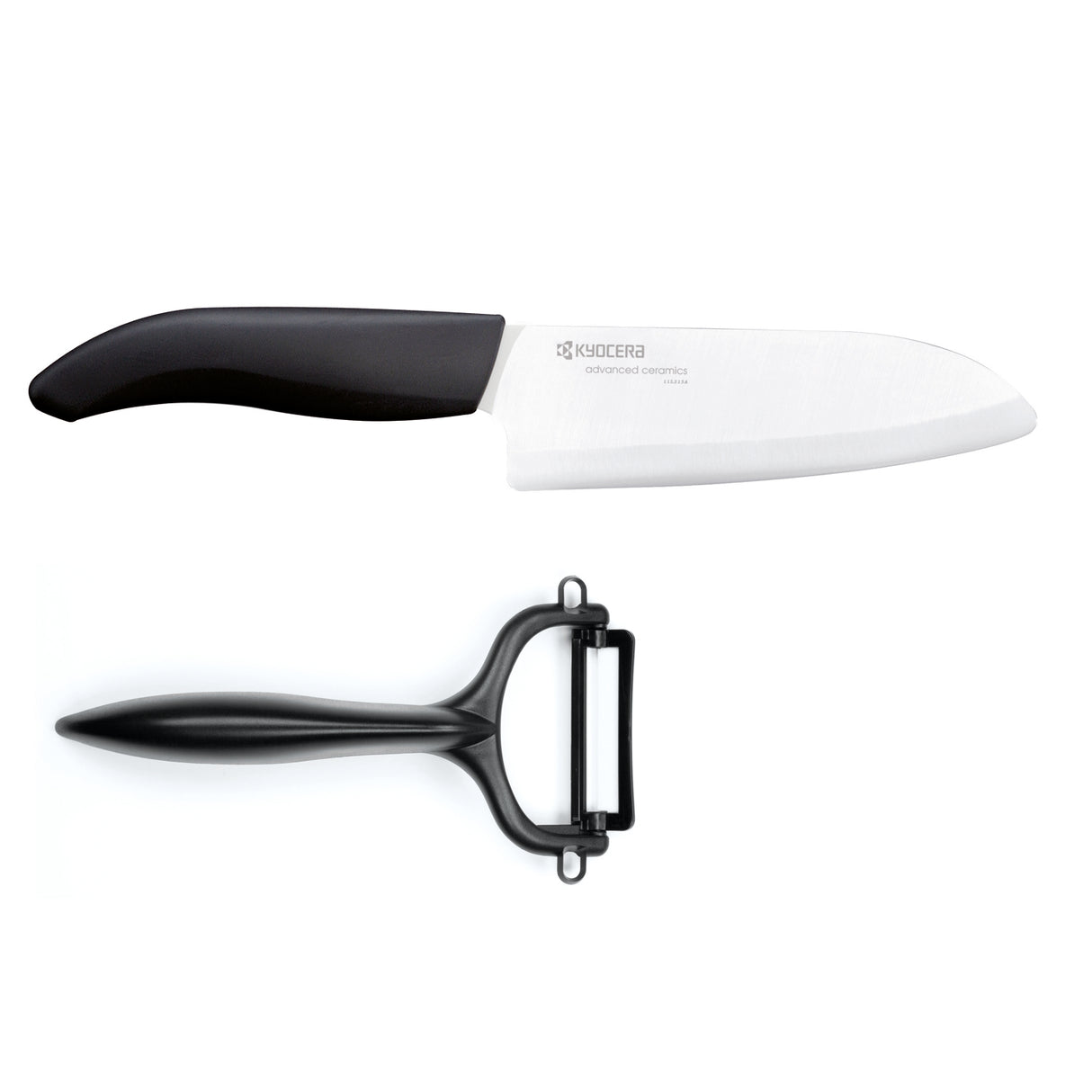 GEN Geschenkset: Santoku-Keramikmesser (14 cm) mit Schäler