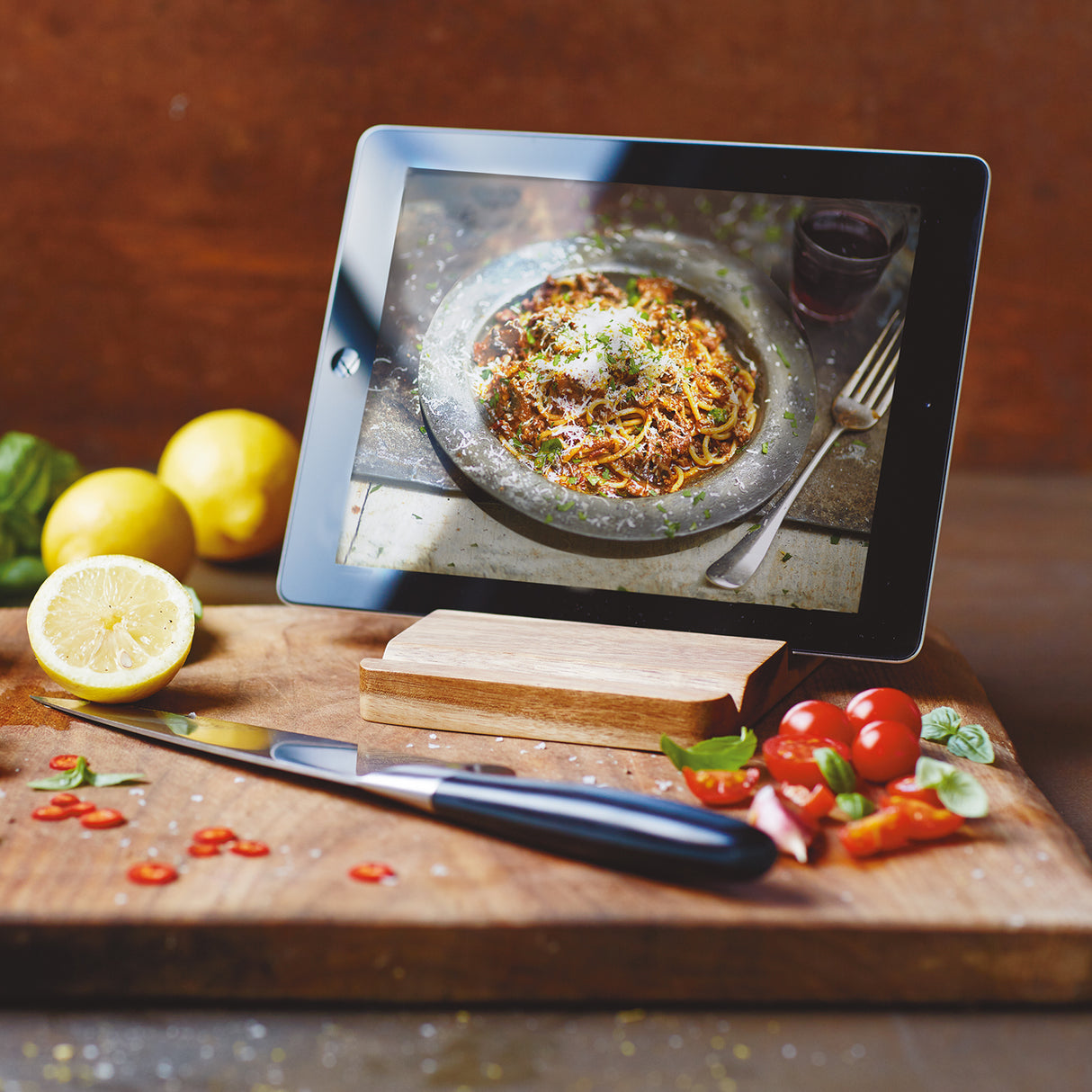 Rezeptbuch-/Tabletständer, Akazienholz